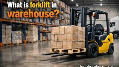 Forklift In Warehouse