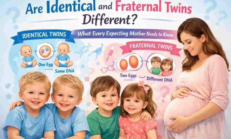 Identical and Fraternal Twins Different